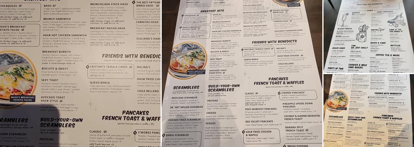 Hash Kitchen Menu