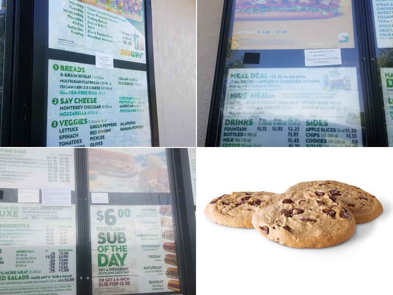 Subway Menu