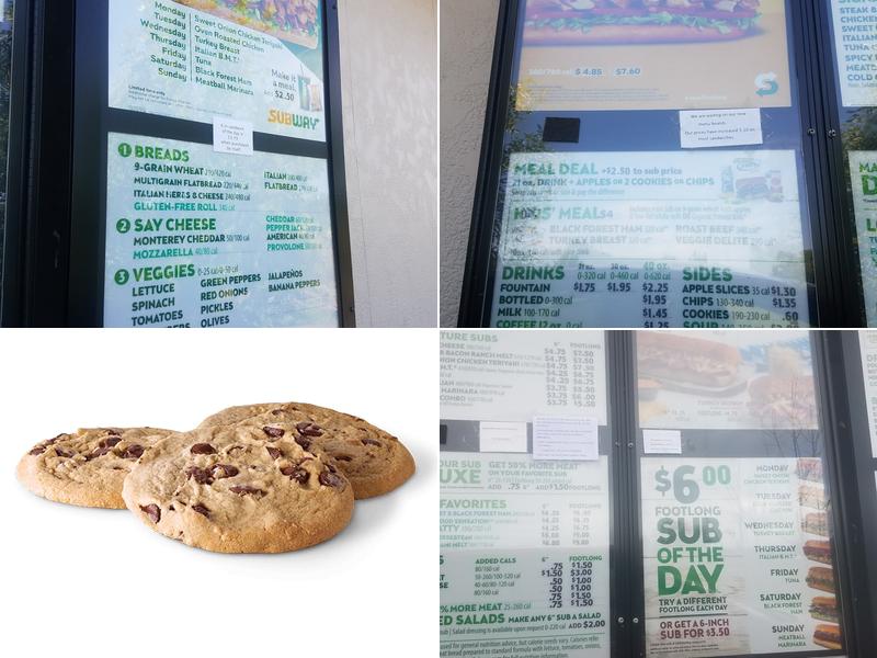 Subway Menu