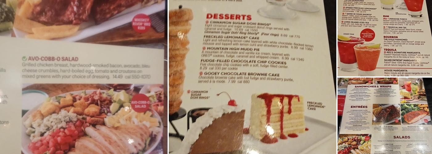 Red Robin Gourmet Burgers and Brews Menu