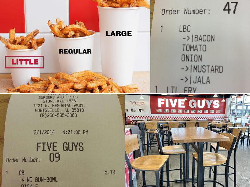 Five Guys Menu