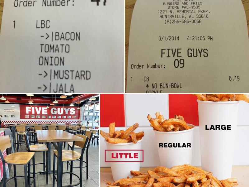 Five Guys Menu