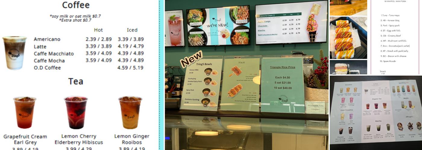 Tring5 Menu