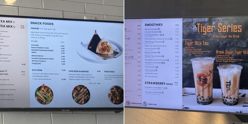 Tea-Do Menu