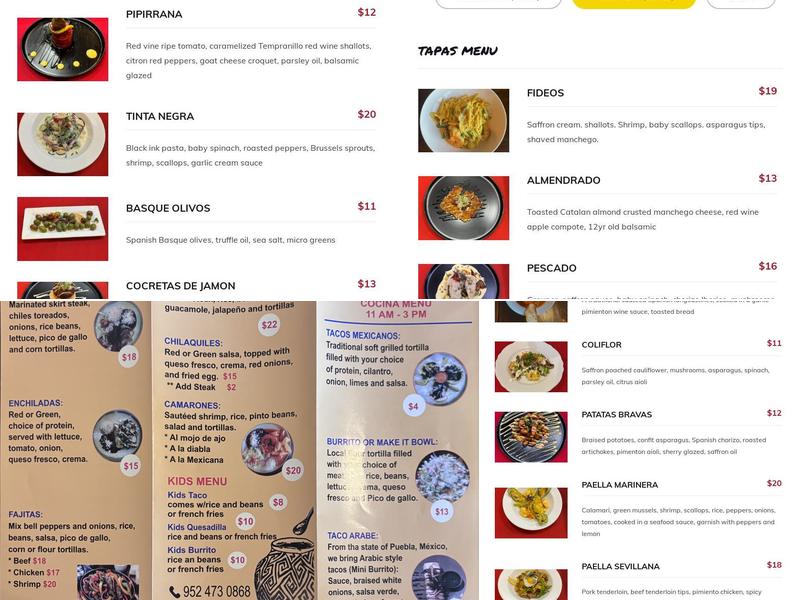 El Bodegon Menu