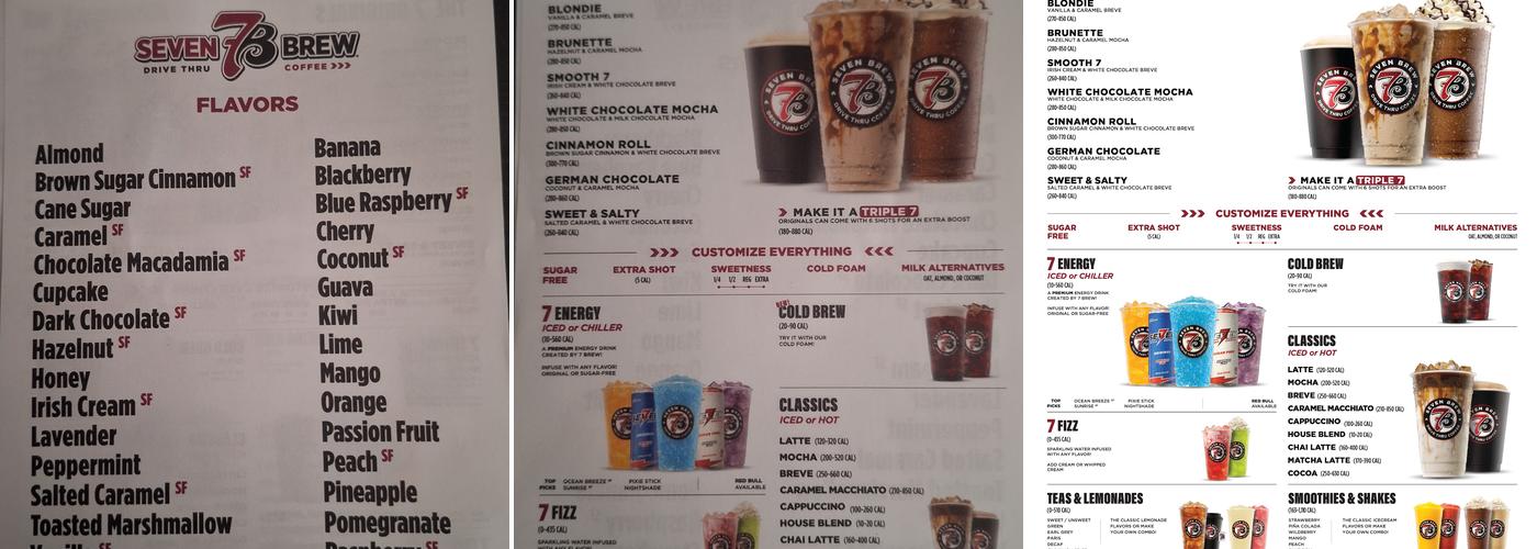 7 Brew Coffee Menu