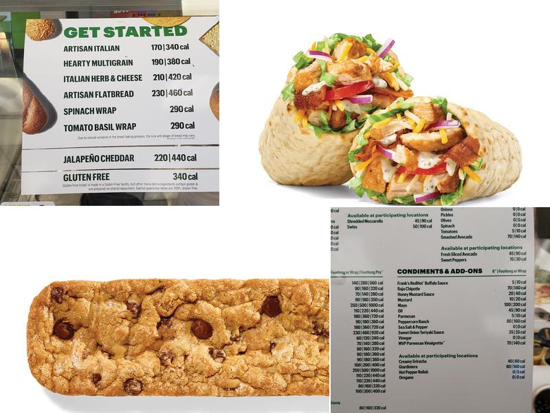 Subway Menu