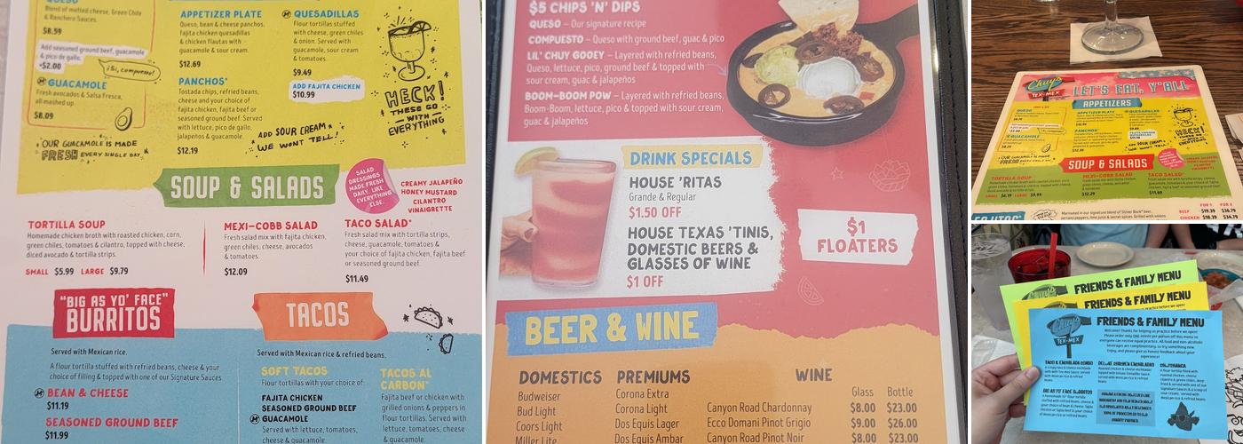 Chuy's Menu