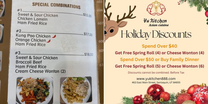 Yu Kitchen by Santaquin Menu