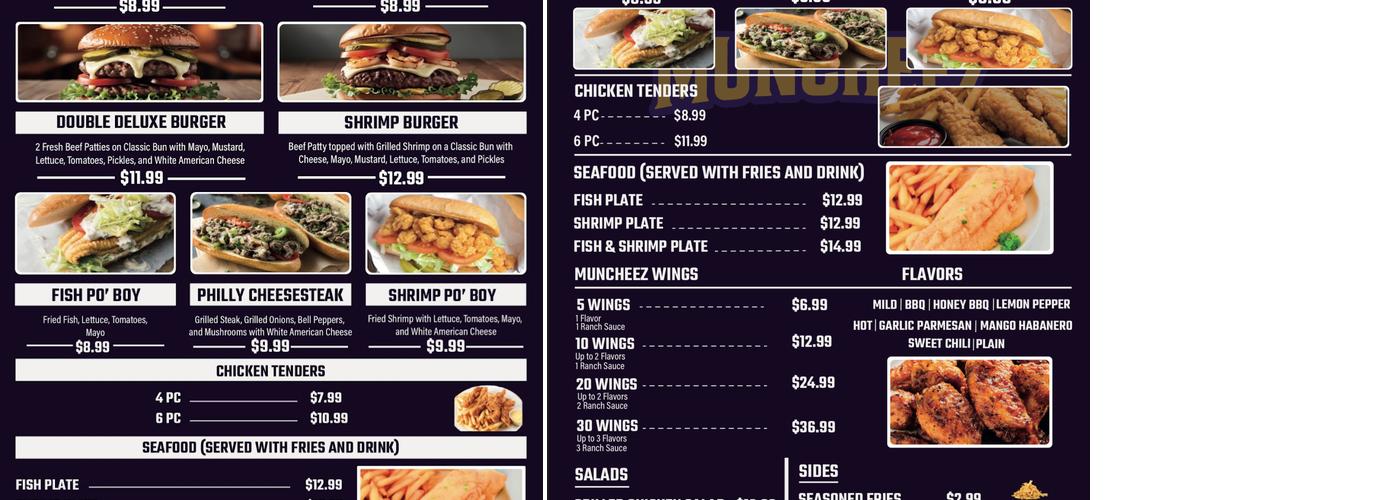 MUNCHEEZ Menu