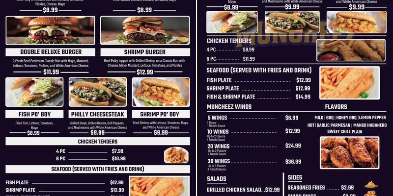 MUNCHEEZ Menu