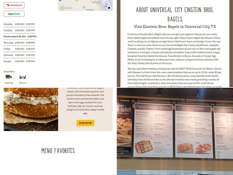 Einstein Bros. Bagels Menu