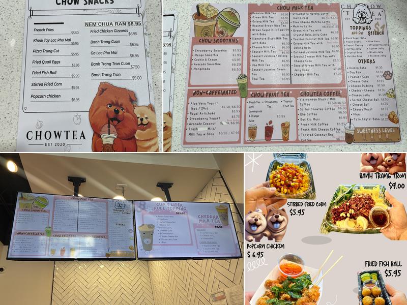Chow Tea Menu