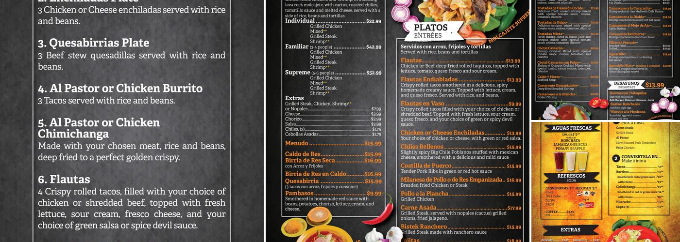 Los Molcajetes Menu