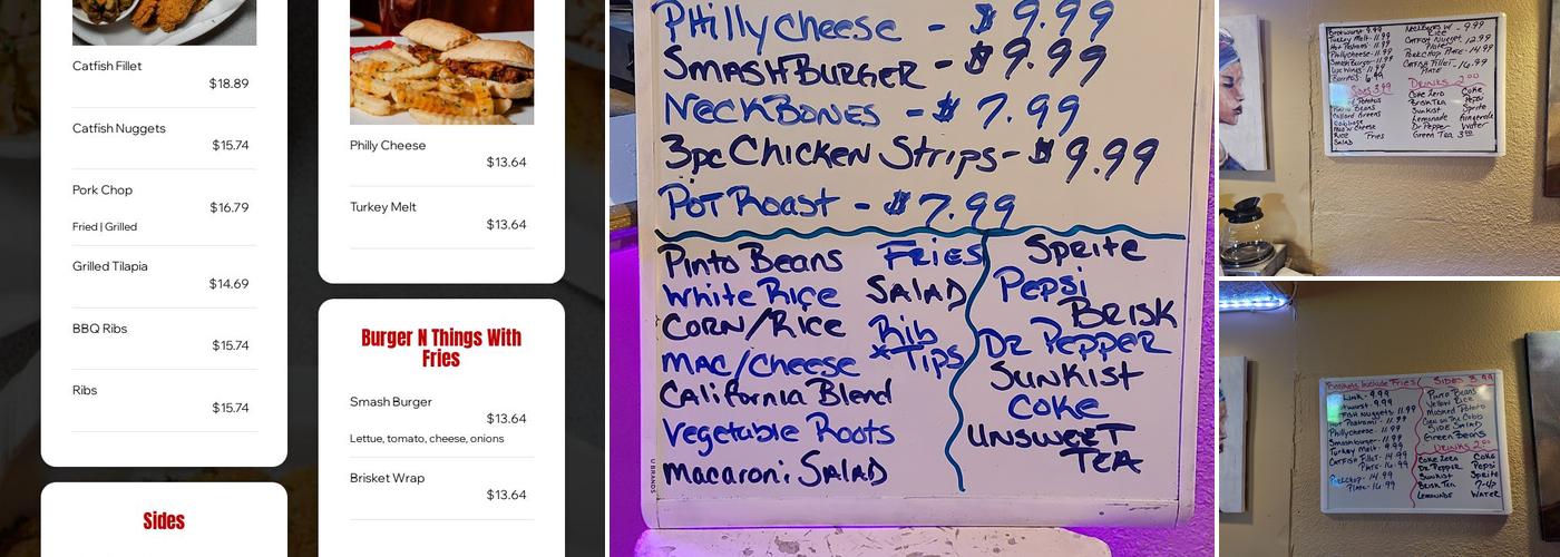 Tiny's Cafe Menu