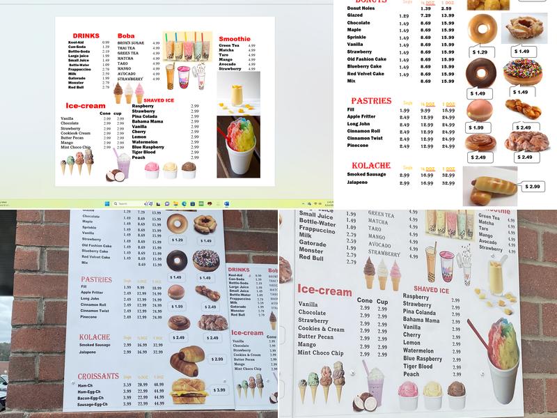 Daylight Donuts Menu