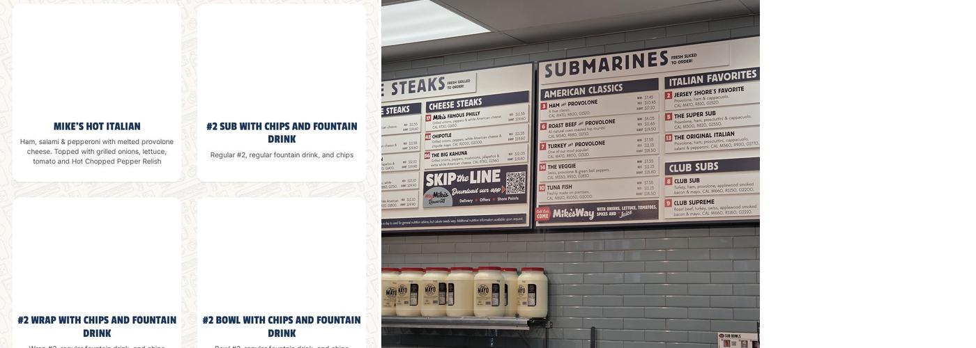 Jersey Mike's Subs Menu