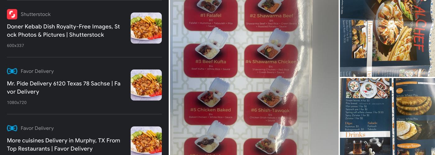 Al chef Menu