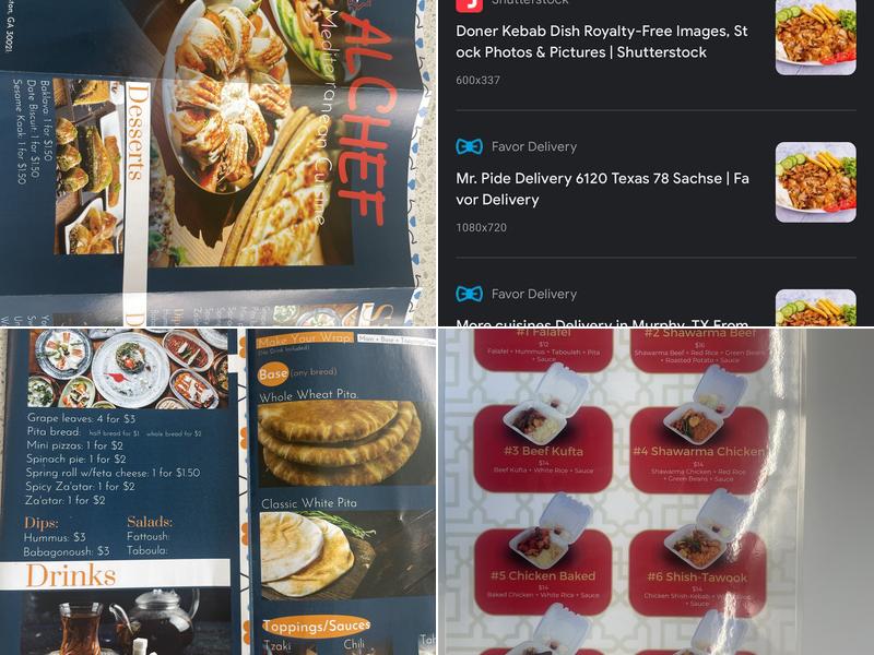 Al chef Menu