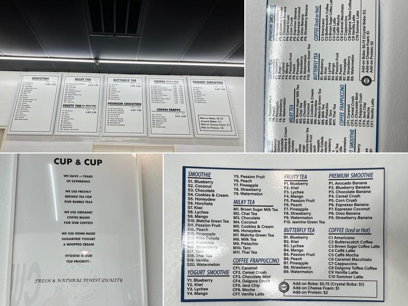 CUP & CUP Menu
