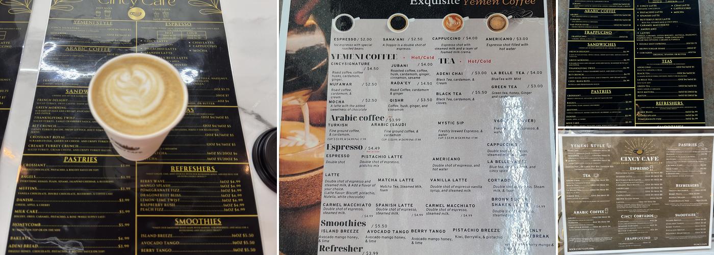 Cincy cafe Menu