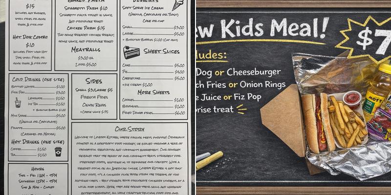 Lovejoy Kitchen Menu