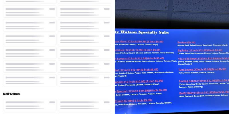 Foster Deli Menu
