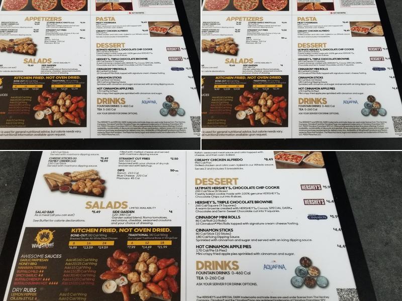 Pizza Hut Menu