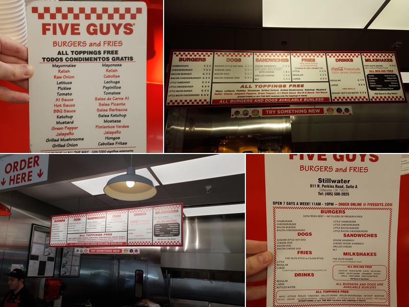 Five Guys Menu