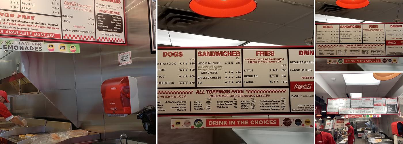 Five Guys Menu