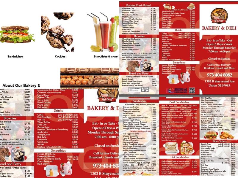Robert Bakery & Deli Menu