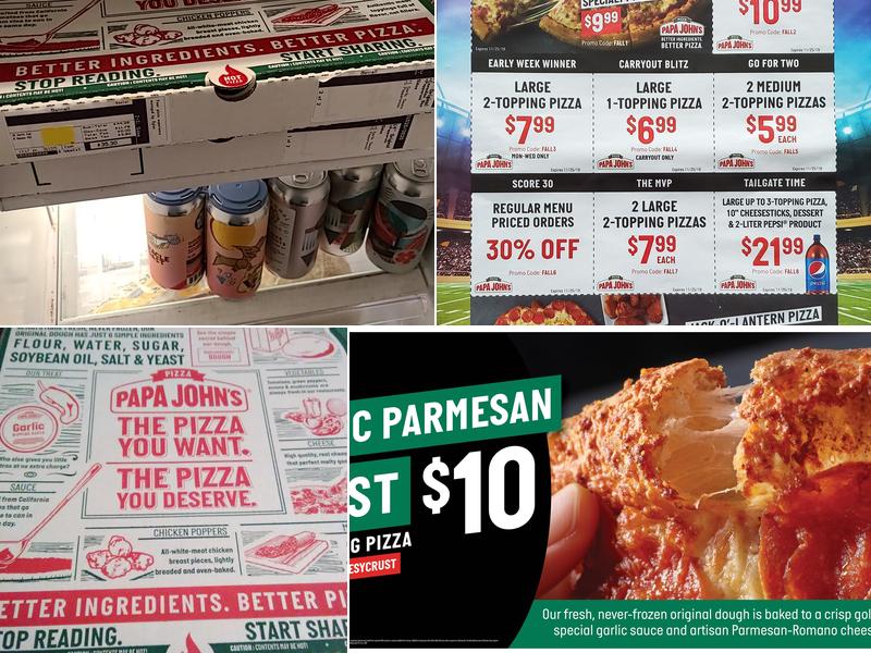 Papa Johns Pizza Menu
