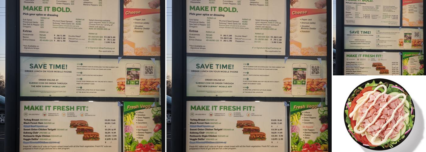 Subway Menu