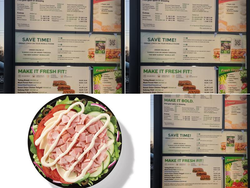 Subway Menu