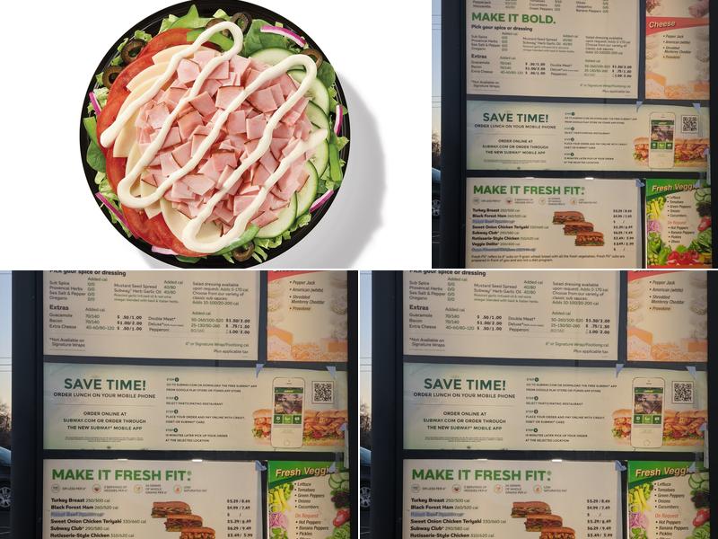 Subway Menu
