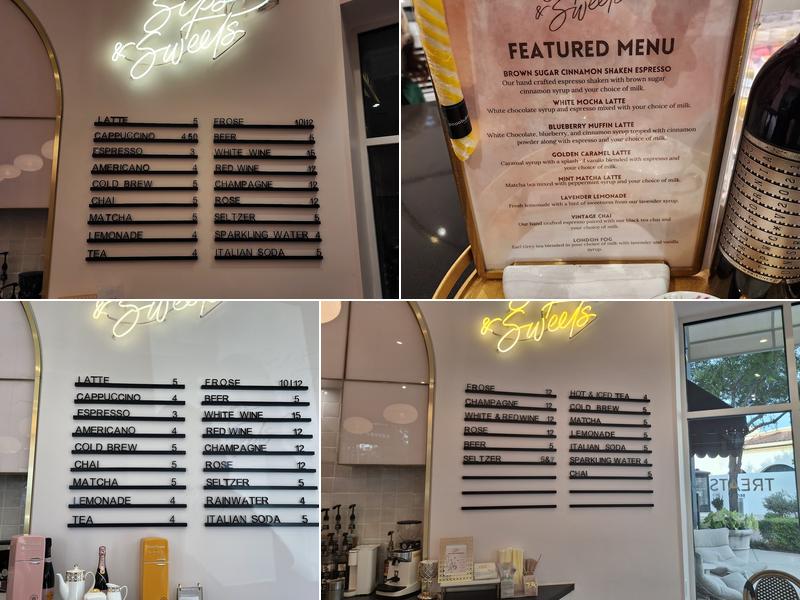 Sips & Sweets Café Menu