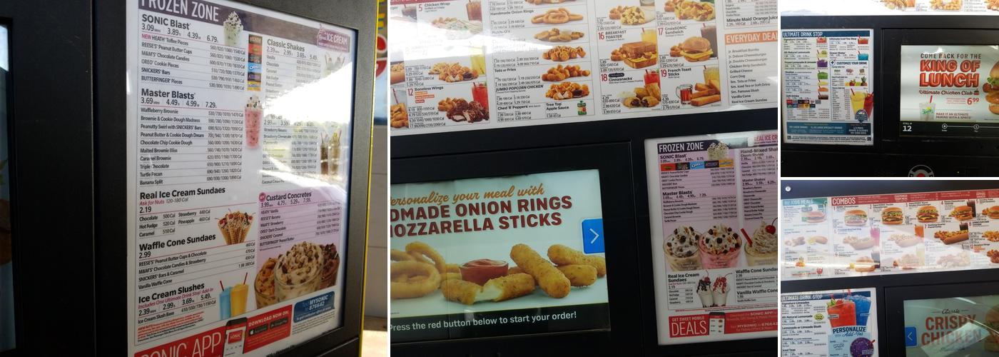 Sonic Drive-In Menu