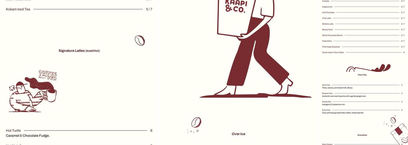 Kaapi and Co. Menu