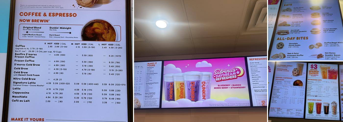 Dunkin' Menu