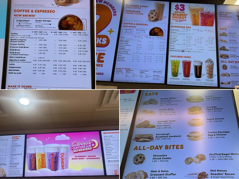 Dunkin' Menu