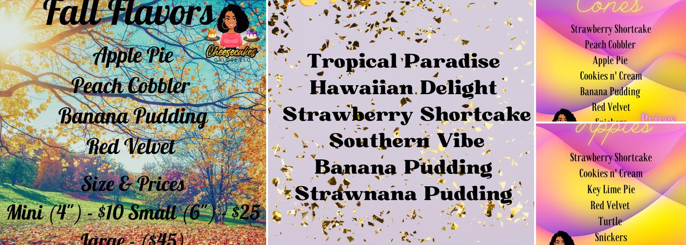 Cheesecakes Galore Menu
