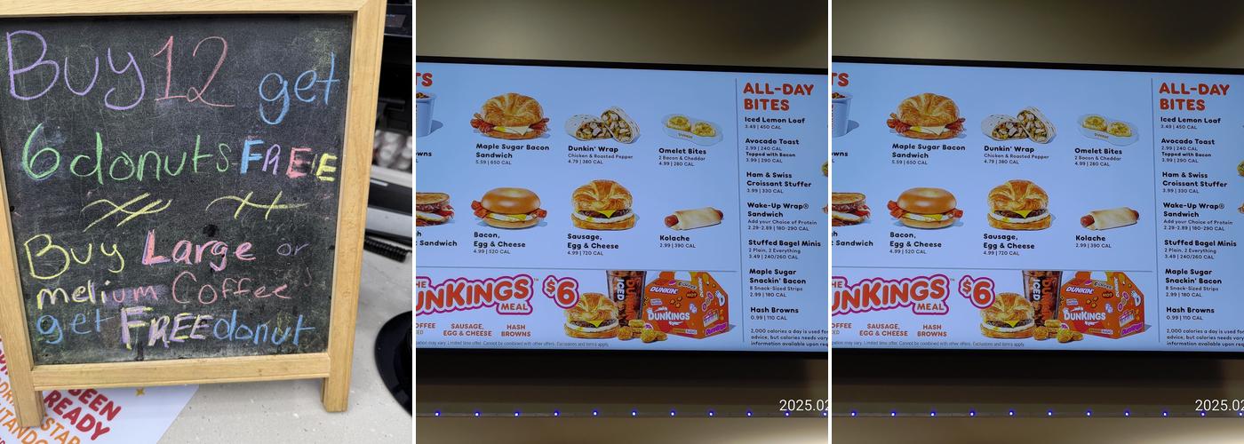 Dunkin' Menu