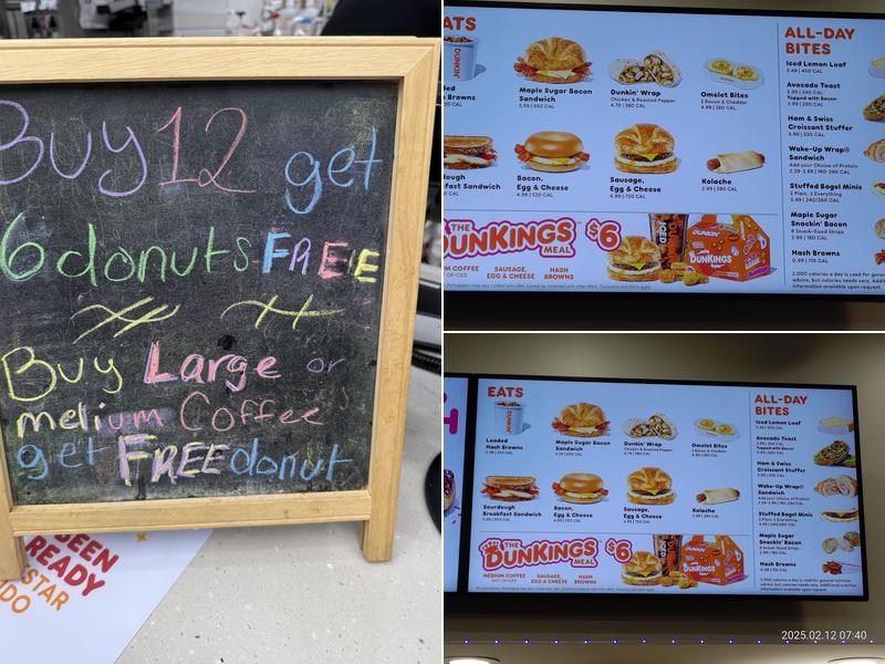 Dunkin' Menu