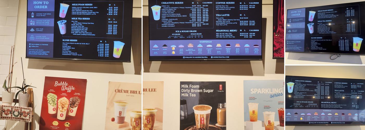 Gong cha Menu