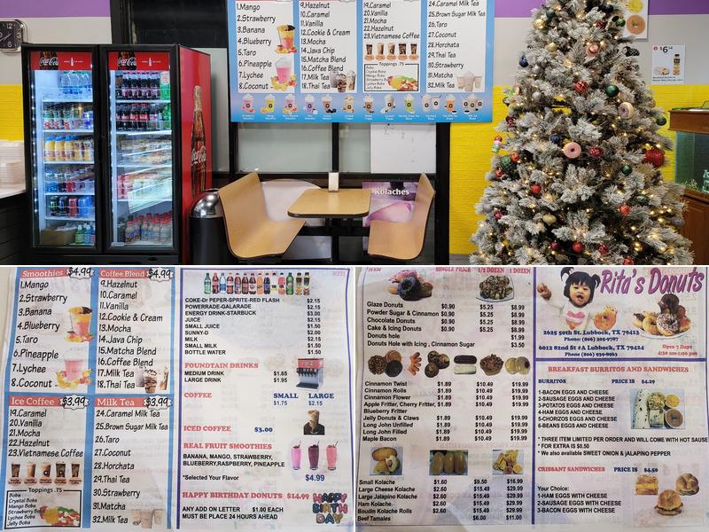 Rita’s Donuts Menu