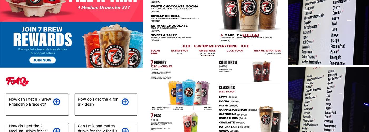 7 Brew Coffee Menu