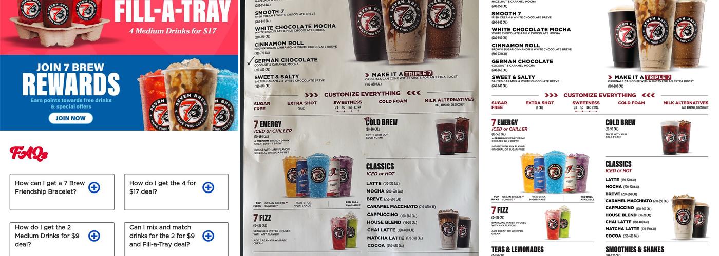 7 Brew Coffee Menu