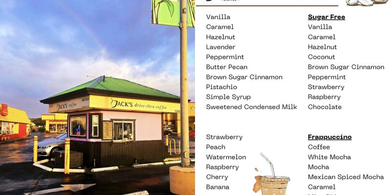Jack's Coffee Menu