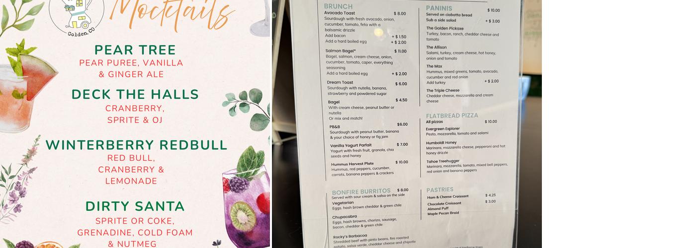 Scully’s Cafe Menu