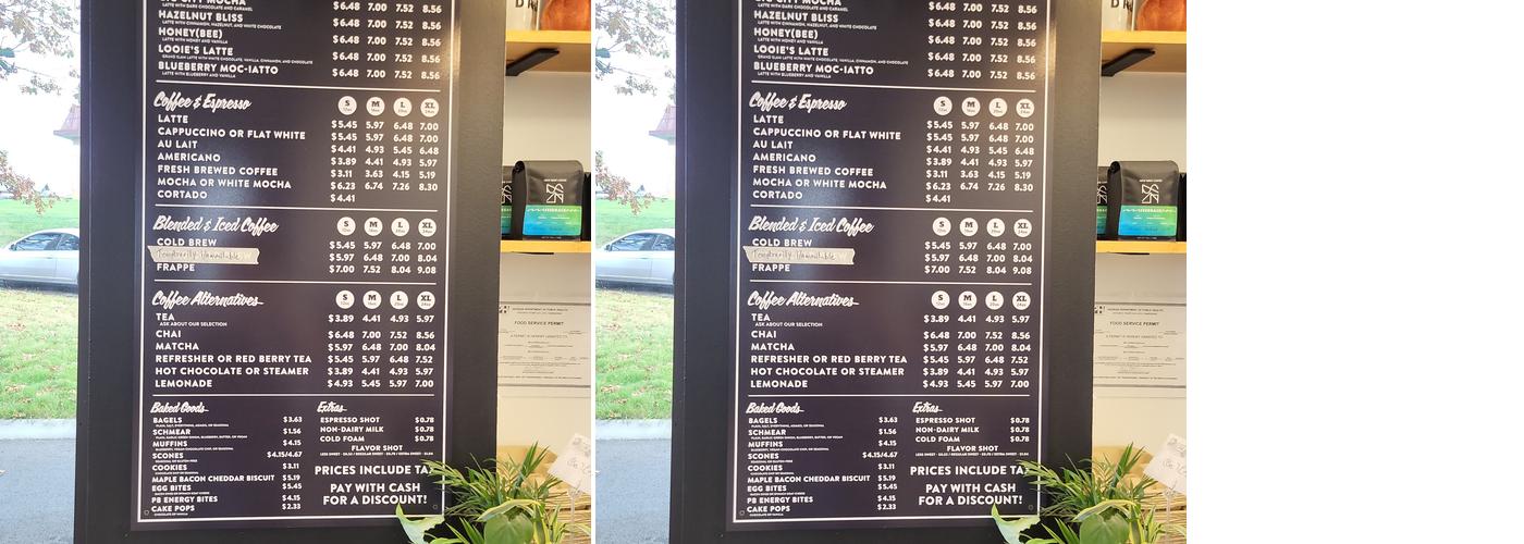 Be Caffeinated Menu